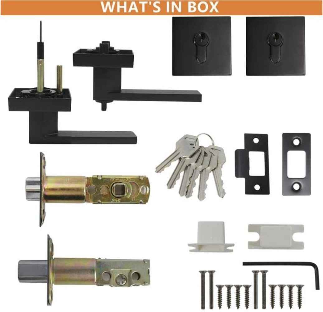 5-in. x 0.03-in. Stainless Steel Door Door Lock In Black