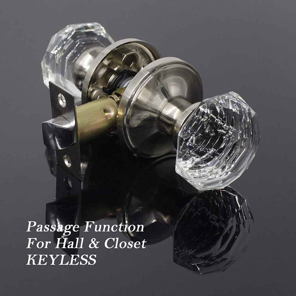 1.18-in. x 0.03-in. Zinc Alloy Door Door Lock In Brushed Nickel