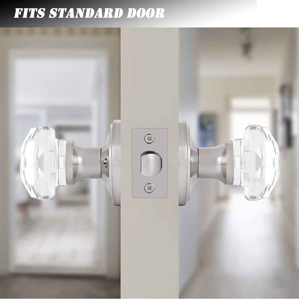 1.18-in. x 0.03-in. Zinc Alloy Door Door Lock In Brushed Nickel