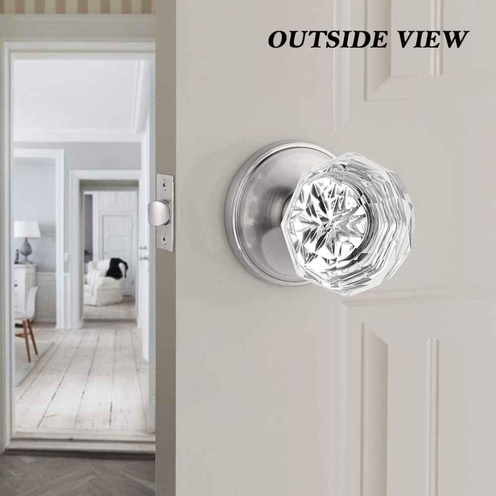 1.18-in. x 0.03-in. Zinc Alloy Door Door Lock In Brushed Nickel