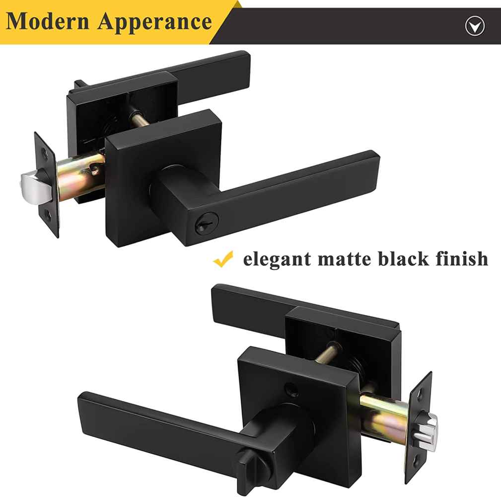 1.18-in. x 0.03-in. Zinc Alloy Door Door Lock In Black