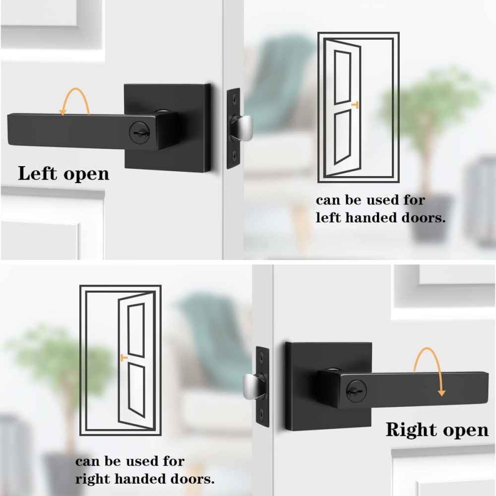 1.18-in. x 0.03-in. Zinc Alloy Door Door Lock In Black