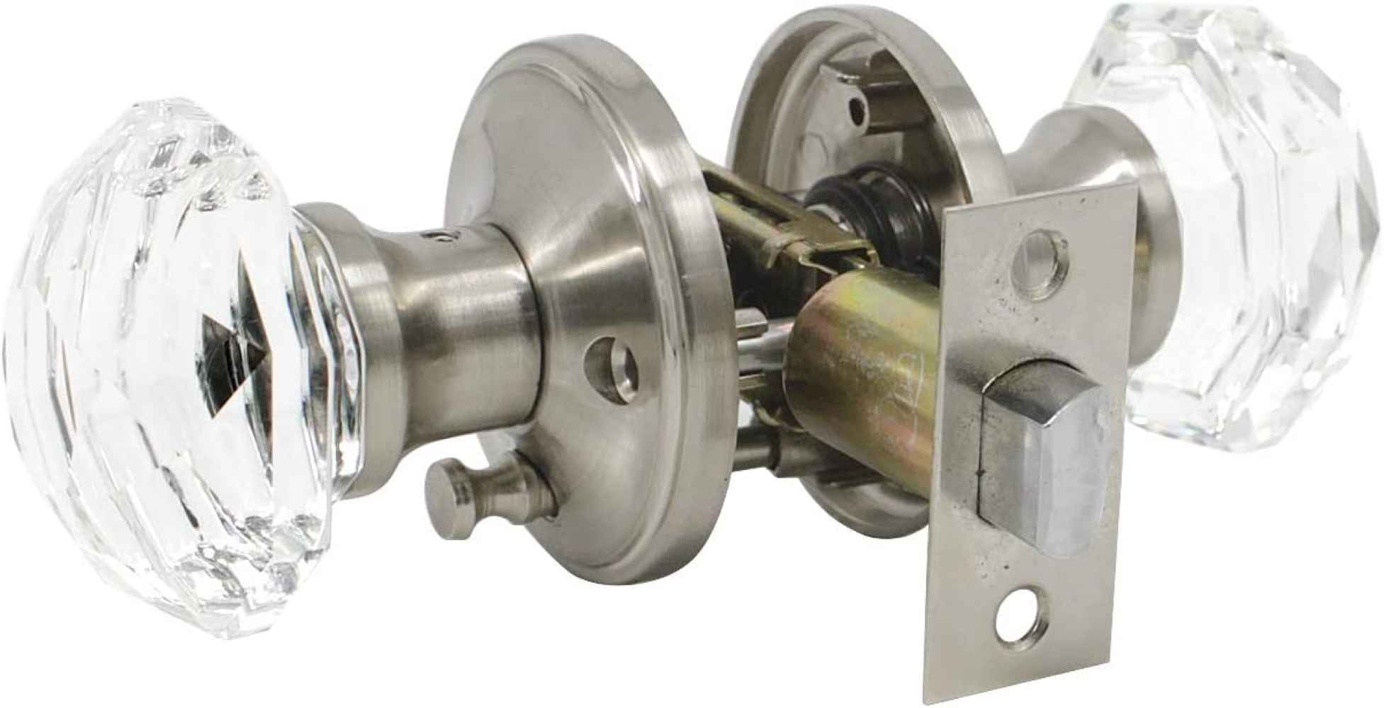1.18-in. x 0.03-in. Zinc Alloy Door Door Lock In Brushed Nickel
