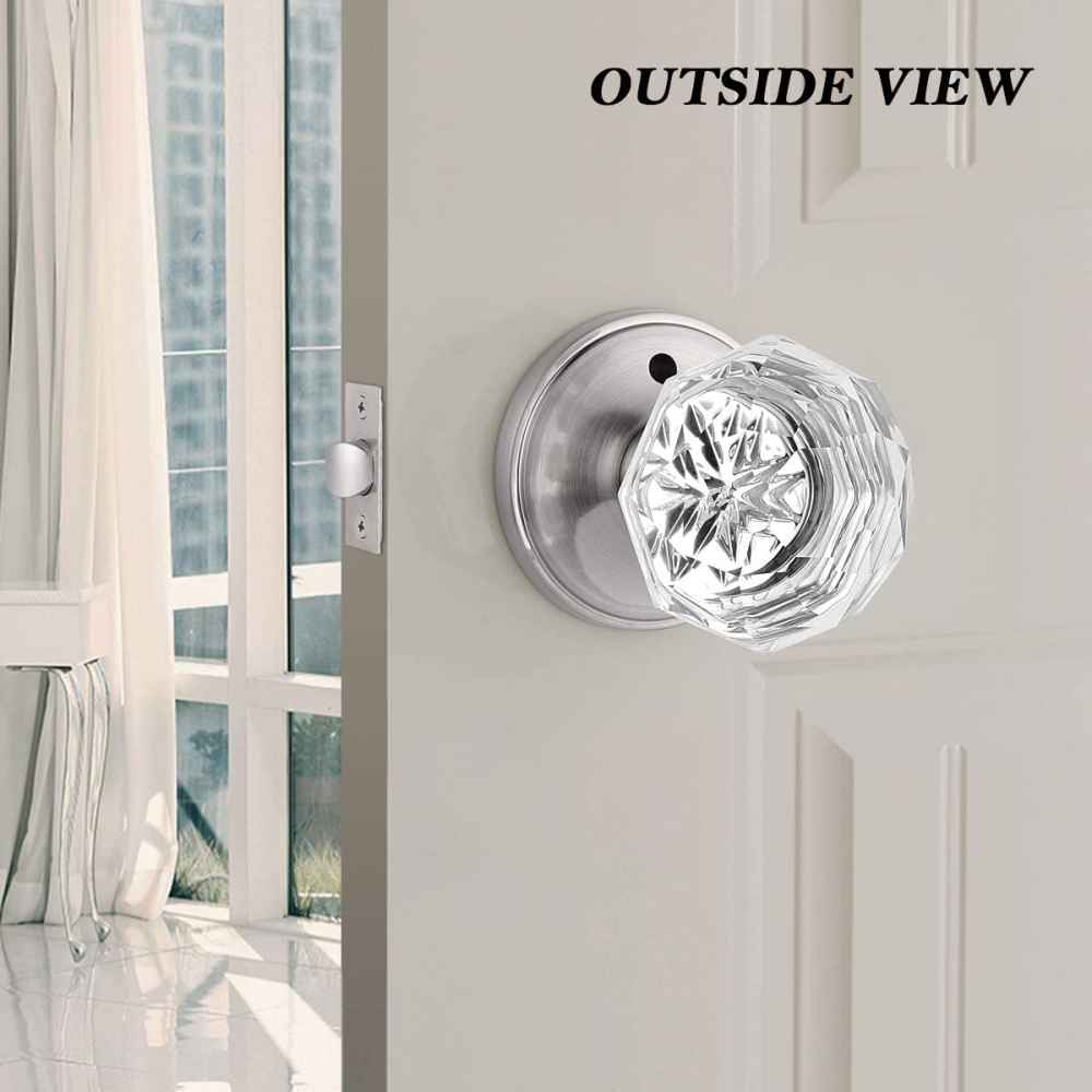 1.18-in. x 0.03-in. Zinc Alloy Door Door Lock In Brushed Nickel