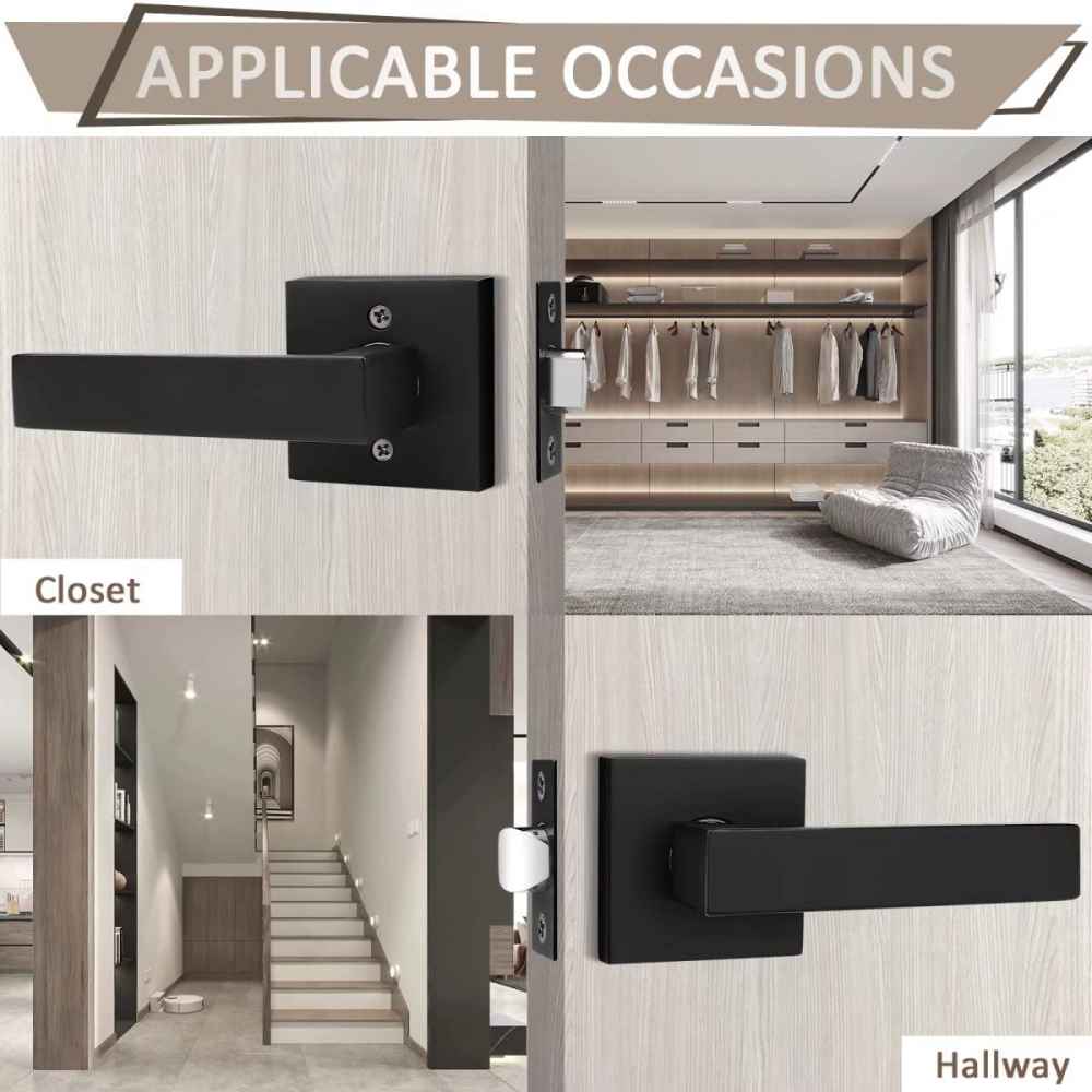 1.18-in. x 1.18-in. Stainless Steel Door Door Lock In Black