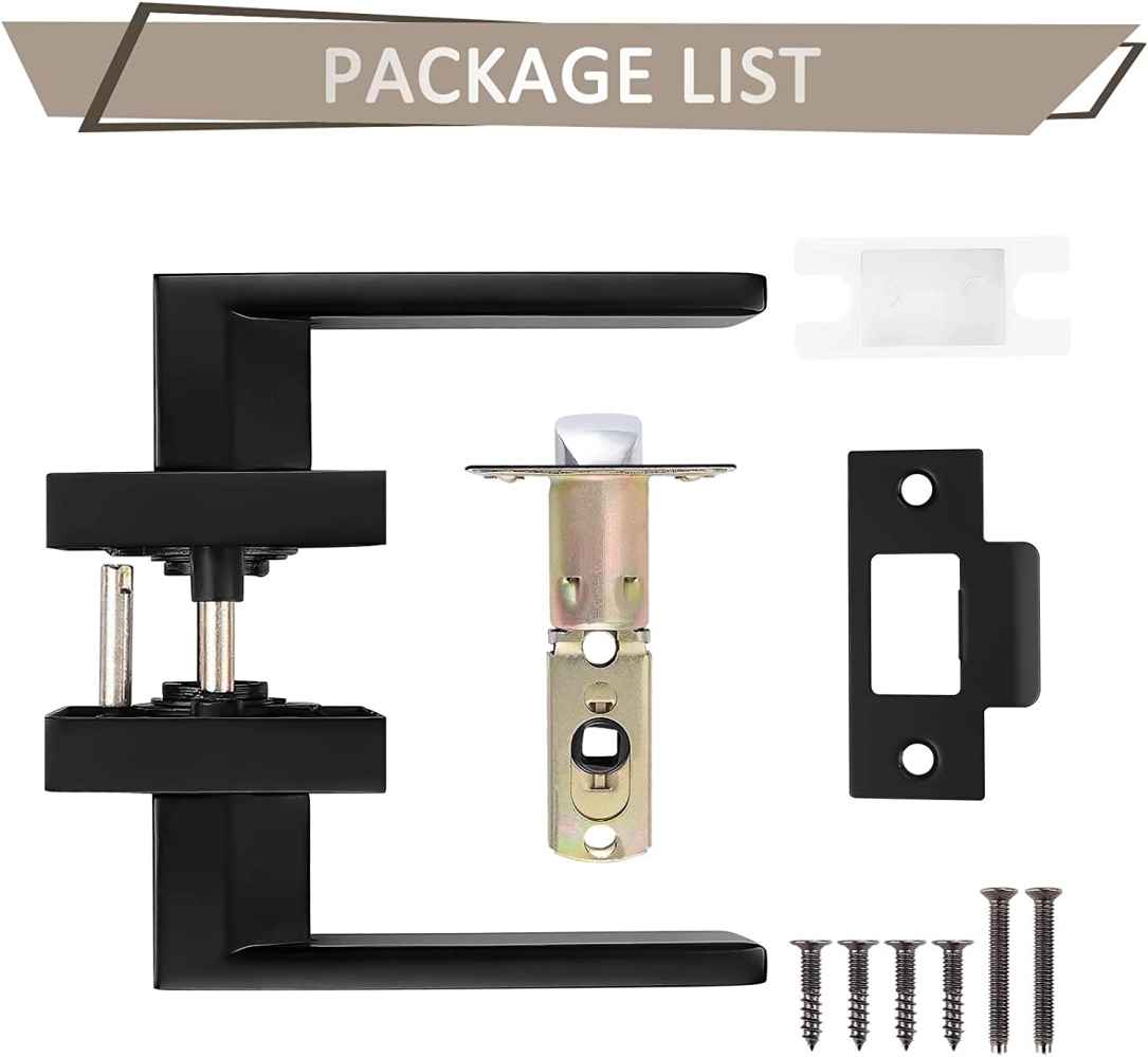 1.18-in. x 1.18-in. Stainless Steel Door Door Lock In Black