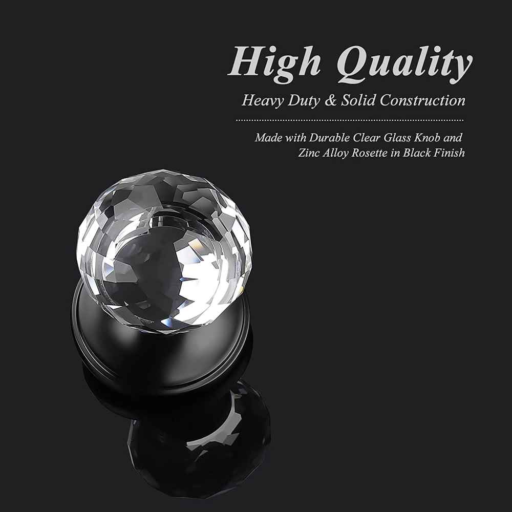 2.5-in. x 0.03-in. Zinc Alloy Door Door Knob In Black