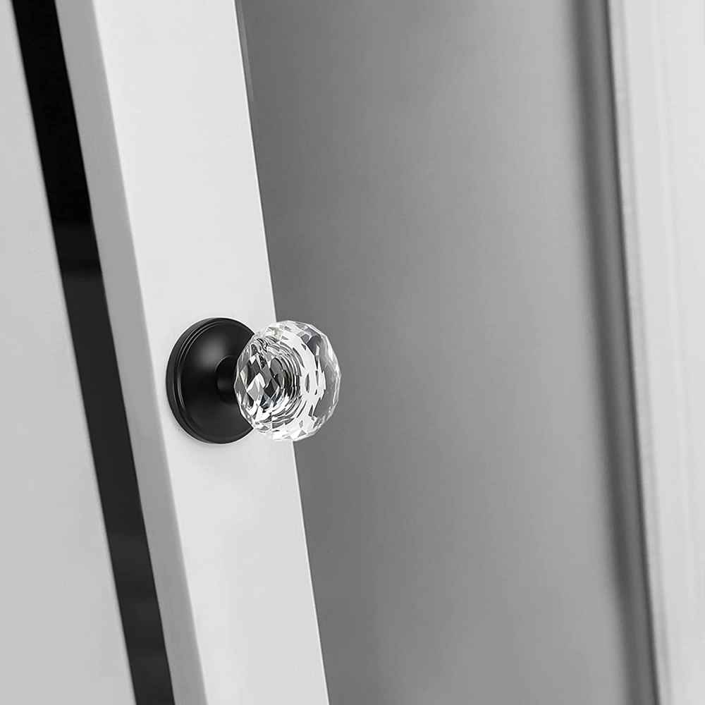 2.5-in. x 0.03-in. Zinc Alloy Door Door Knob In Black