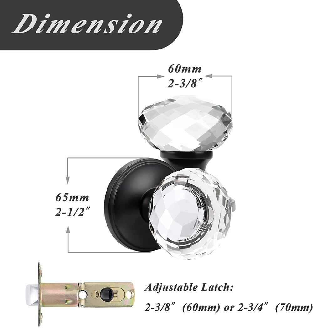 2.5-in. x 0.04-in. Zinc Alloy Door Door Lock In Black