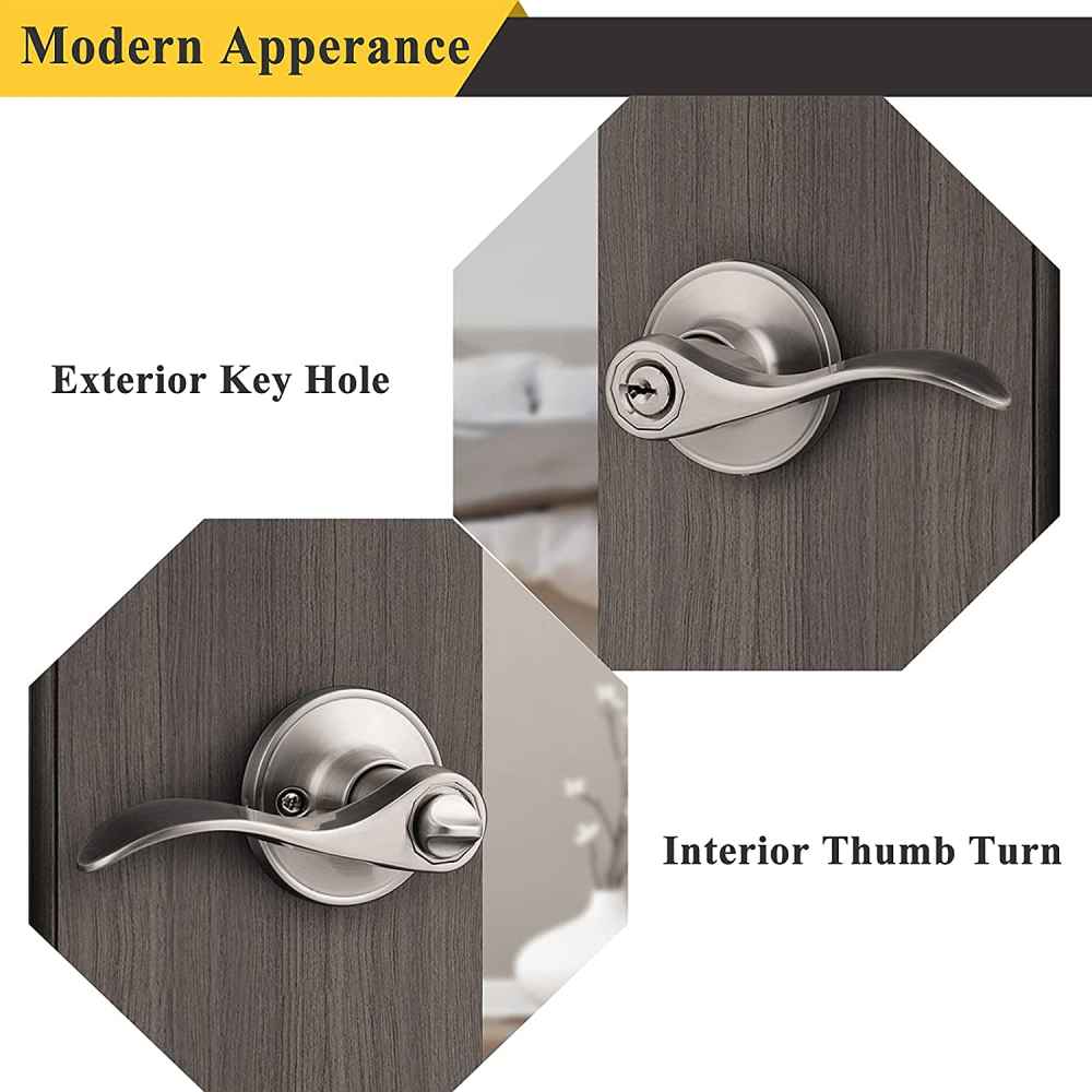 2.5-in. x 0.03-in. Stainless Steel Door Door Lock In Brushed Nickel