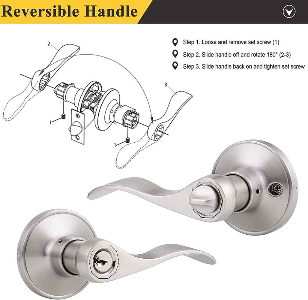 2.5-in. x 0.03-in. Stainless Steel Door Door Lock In Brushed Nickel