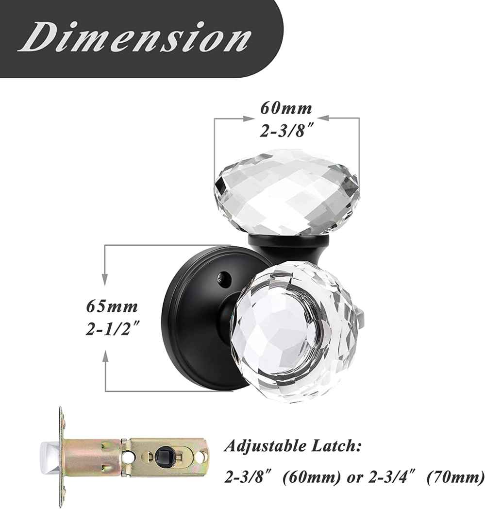2.5-in. x 0.03-in. Zinc Alloy Door Door Lock In Black
