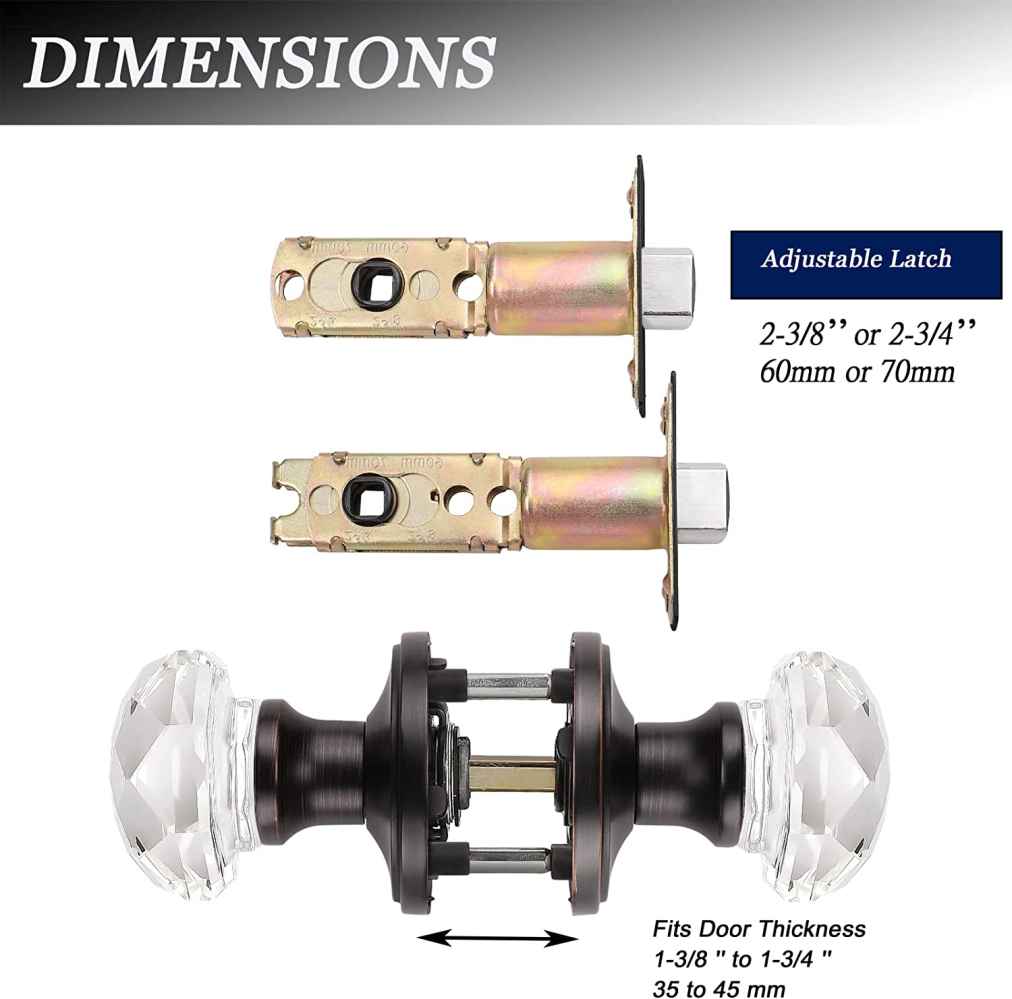 2.3-in. x 0.03-in. Zinc Alloy Door Door Lock In Oil Rubbed Bronze