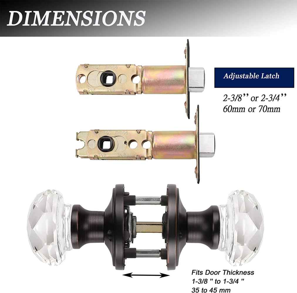 2.5-in. x 0.03-in. Zinc Alloy Door Door Lock In Oil Rubbed Bronze