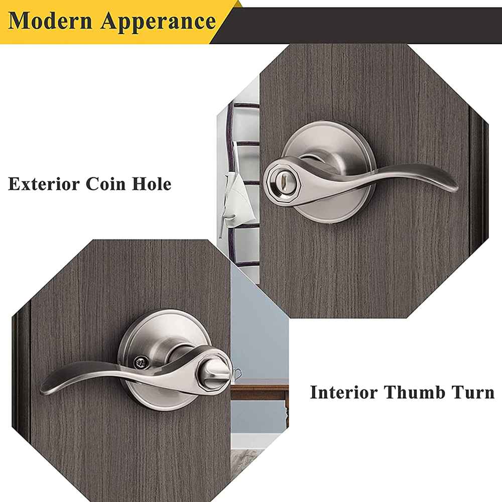 2.5-in. x 0.03-in. Stainless Steel Door Door Lock In Brushed Nickel