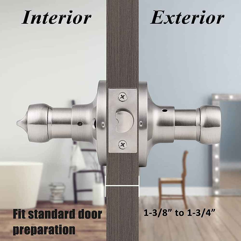 2.5-in. x 0.03-in. Stainless Steel Door Door Lock In Brushed Nickel