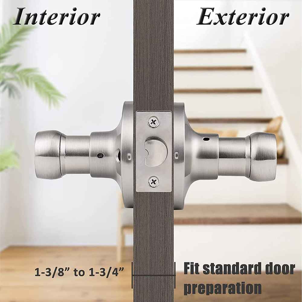 2.5-in. x 0.03-in. Stainless Steel Door Door Lock In Brushed Nickel