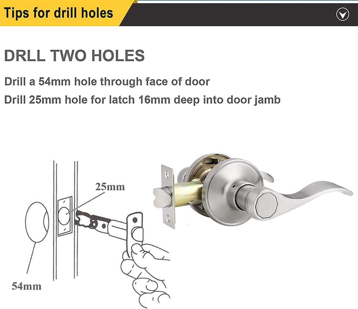 2.5-in. x 0.03-in. Stainless Steel Door Door Lock In Brushed Nickel