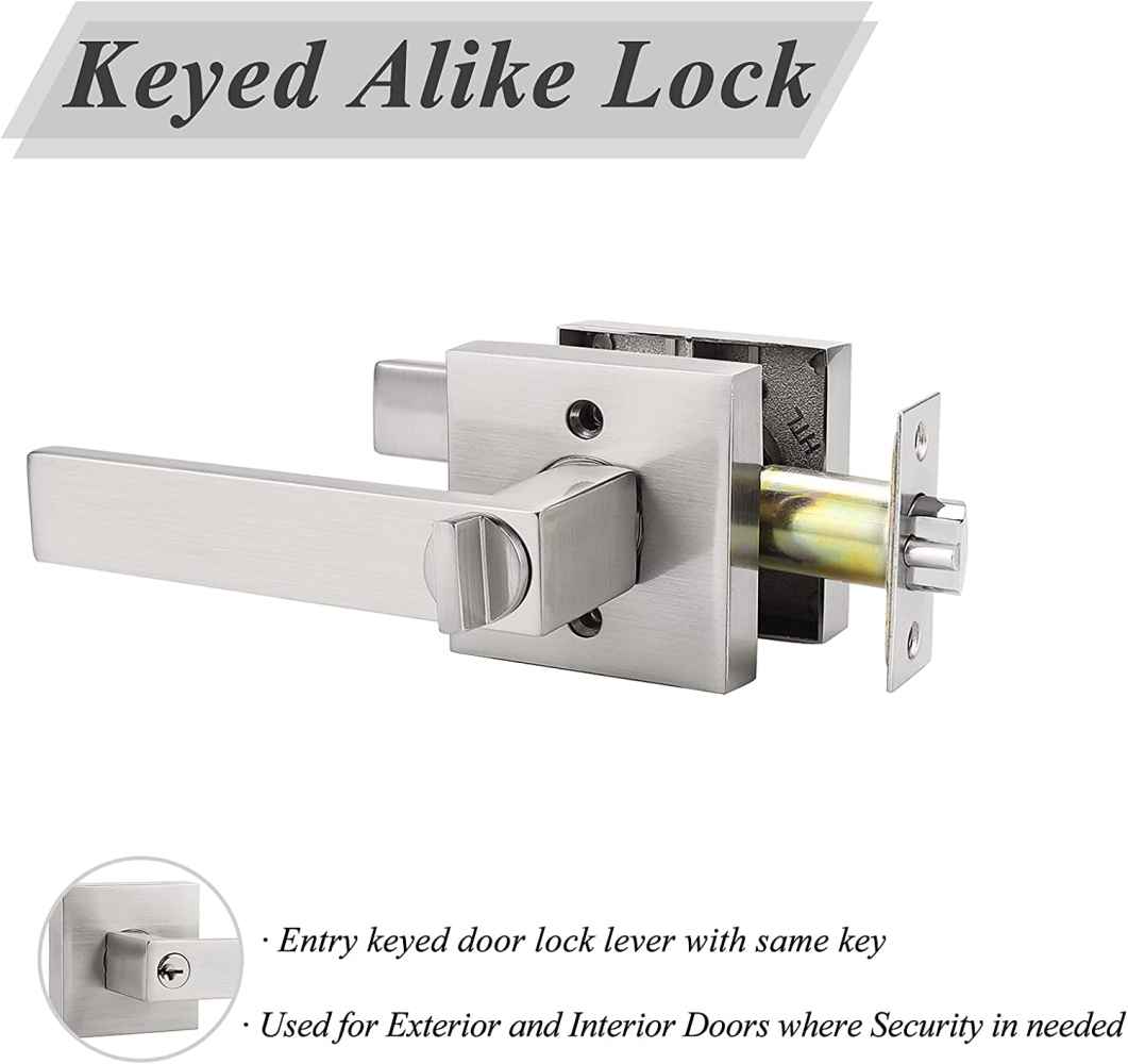 4.7-in. x 0.03-in. Stainless Steel Door Door Lock In Satin Nickel