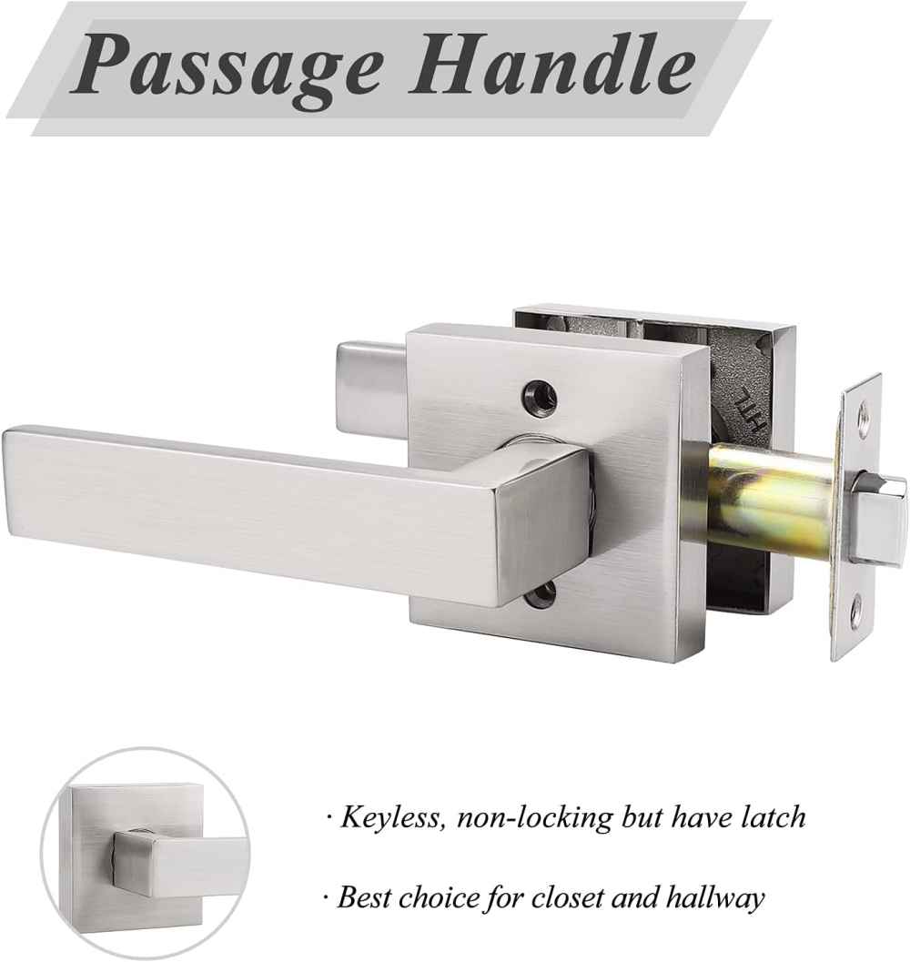 4.8-in. x 0.03-in. Stainless Steel Door Door Lock In Satin Nickel
