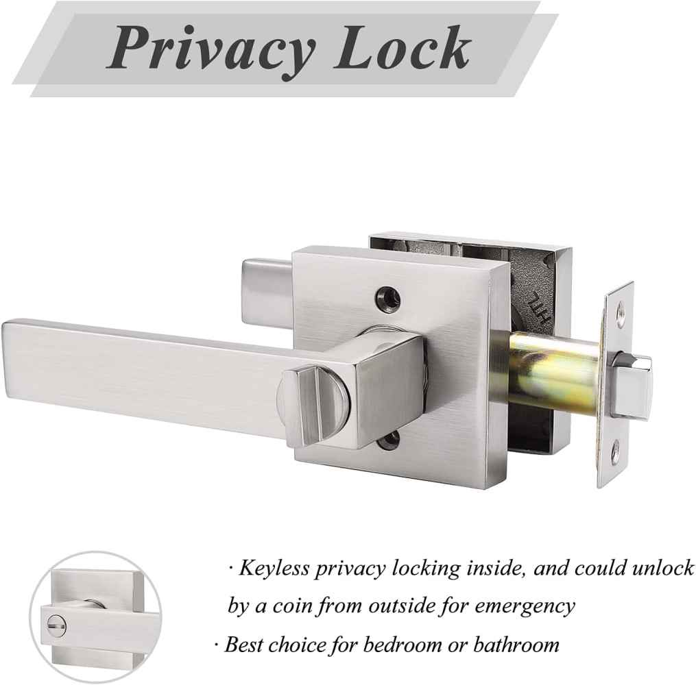 4.8-in. x 0.03-in. Stainless Steel Door Door Lock In Satin Nickel