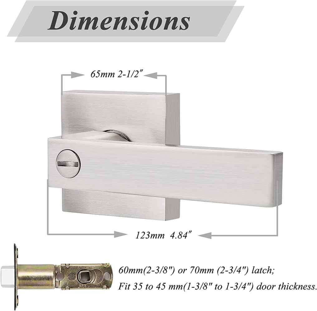 4.8-in. x 0.03-in. Stainless Steel Door Door Lock In Satin Nickel