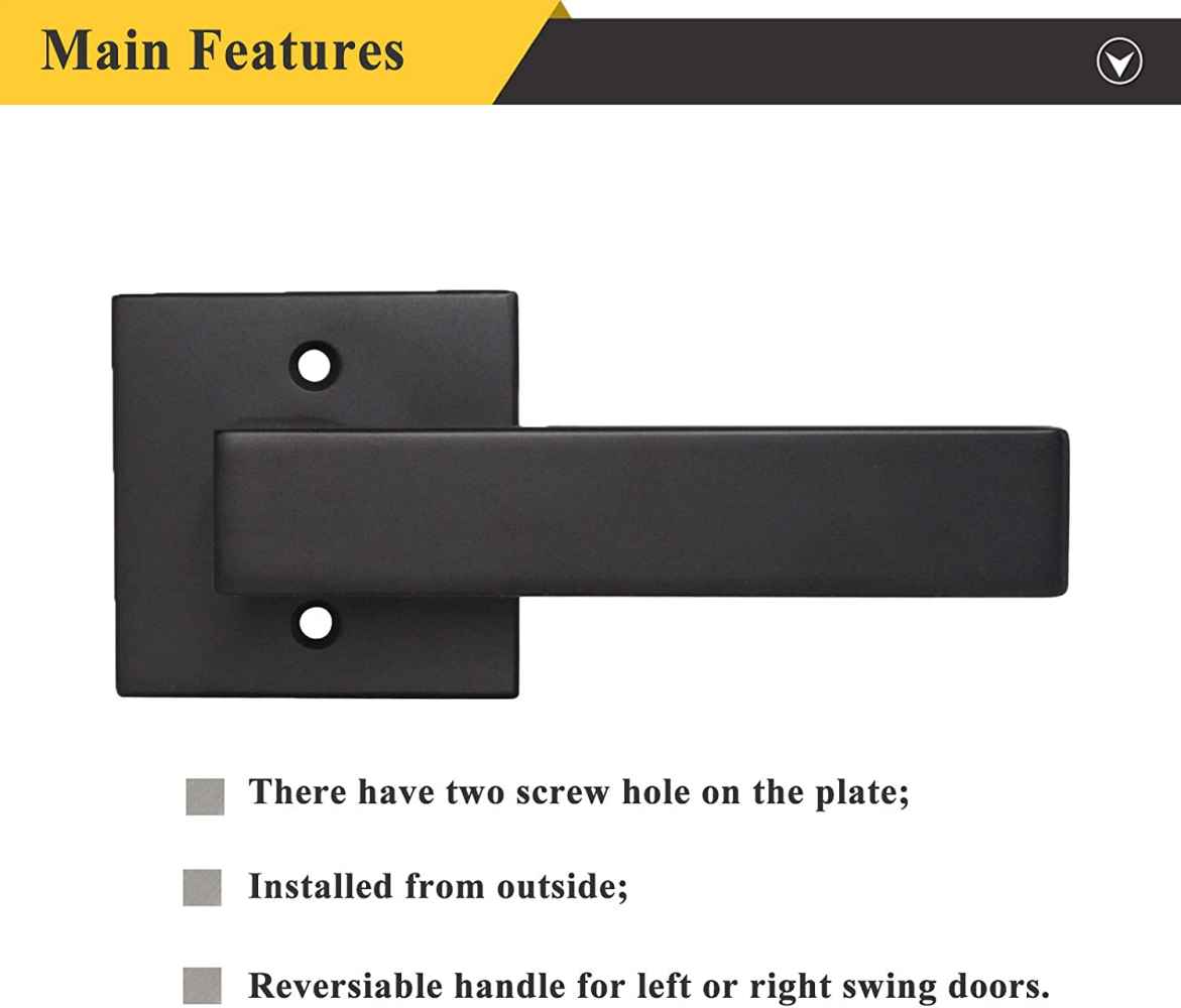4.84-in. x 0.03-in. Zinc Alloy Door Door Handle In Black