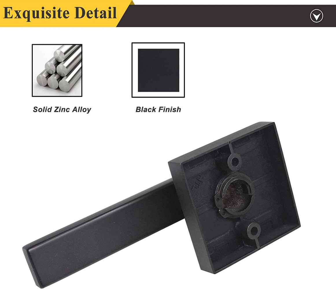 4.84-in. x 0.03-in. Zinc Alloy Door Door Handle In Black