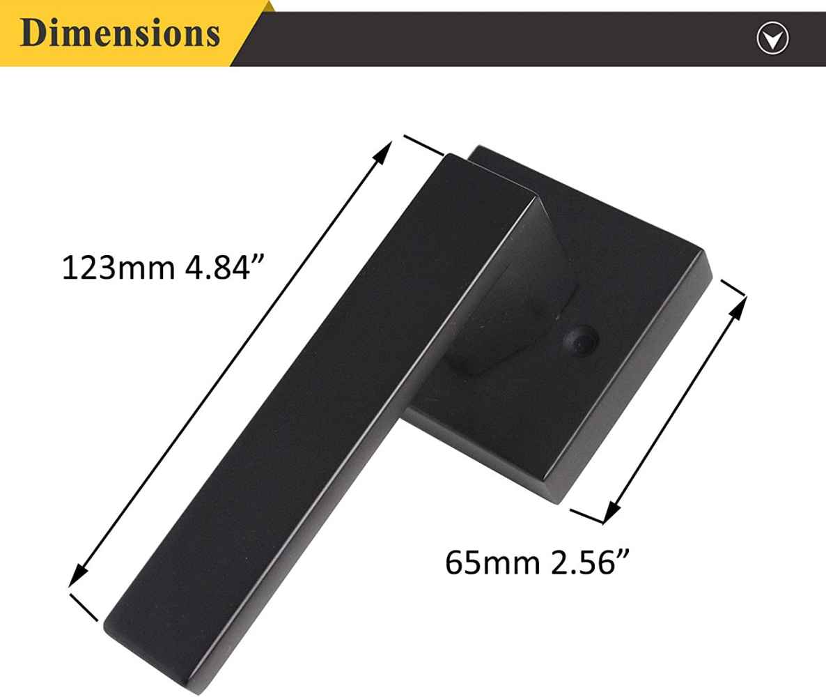 4.84-in. x 0.03-in. Zinc Alloy Door Door Handle In Black