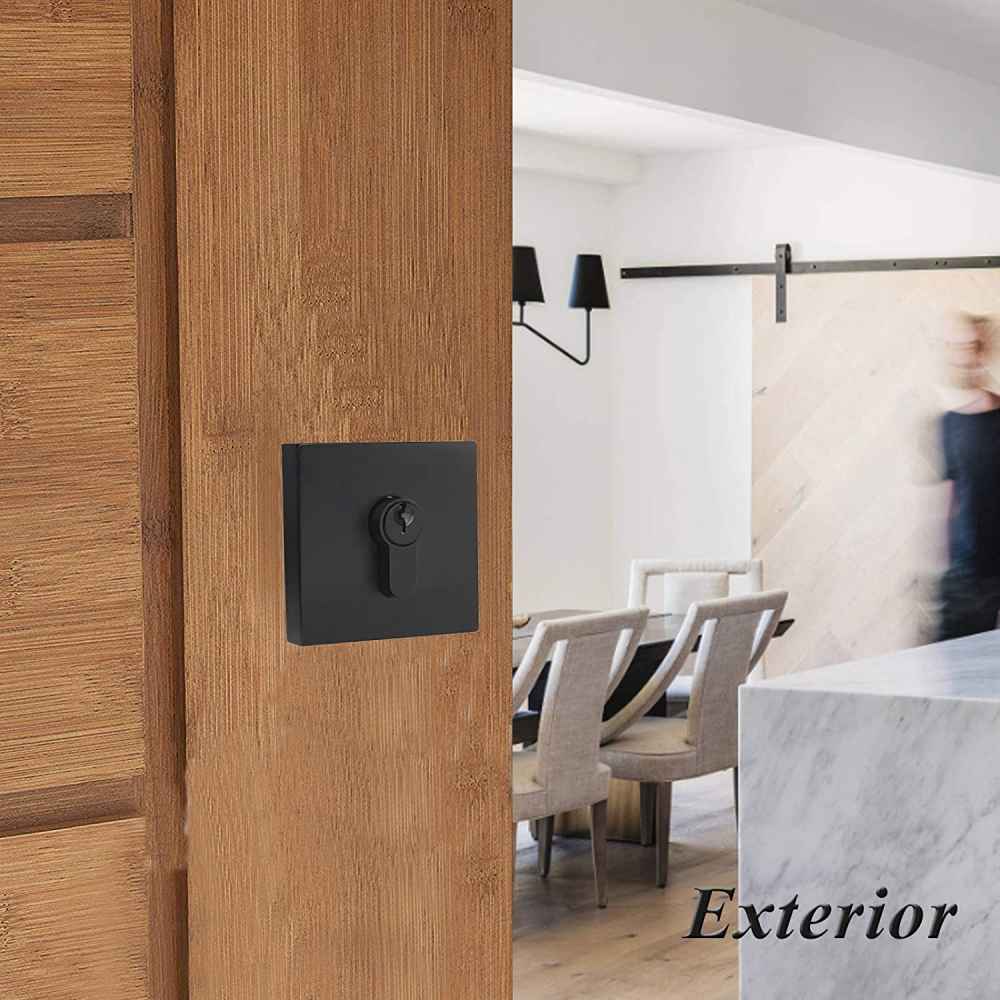 3.5-in. x 3.5-in. Stainless Steel Door Door Lock In Black
