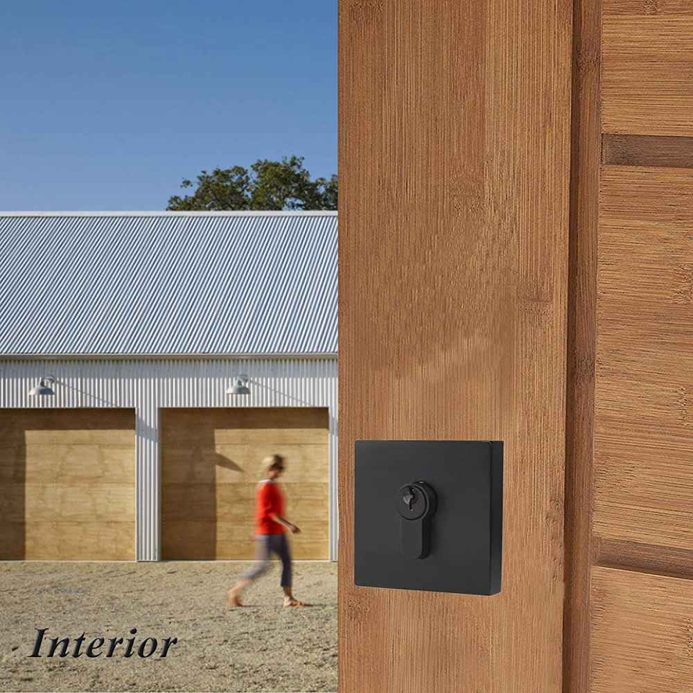 3.5-in. x 3.5-in. Stainless Steel Door Door Lock In Black