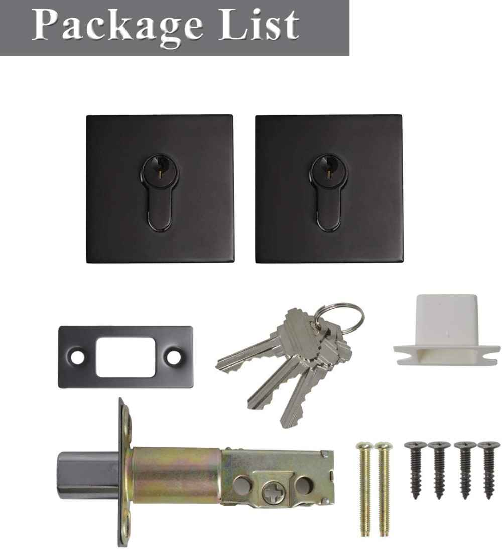 3.5-in. x 3.5-in. Stainless Steel Door Door Lock In Black