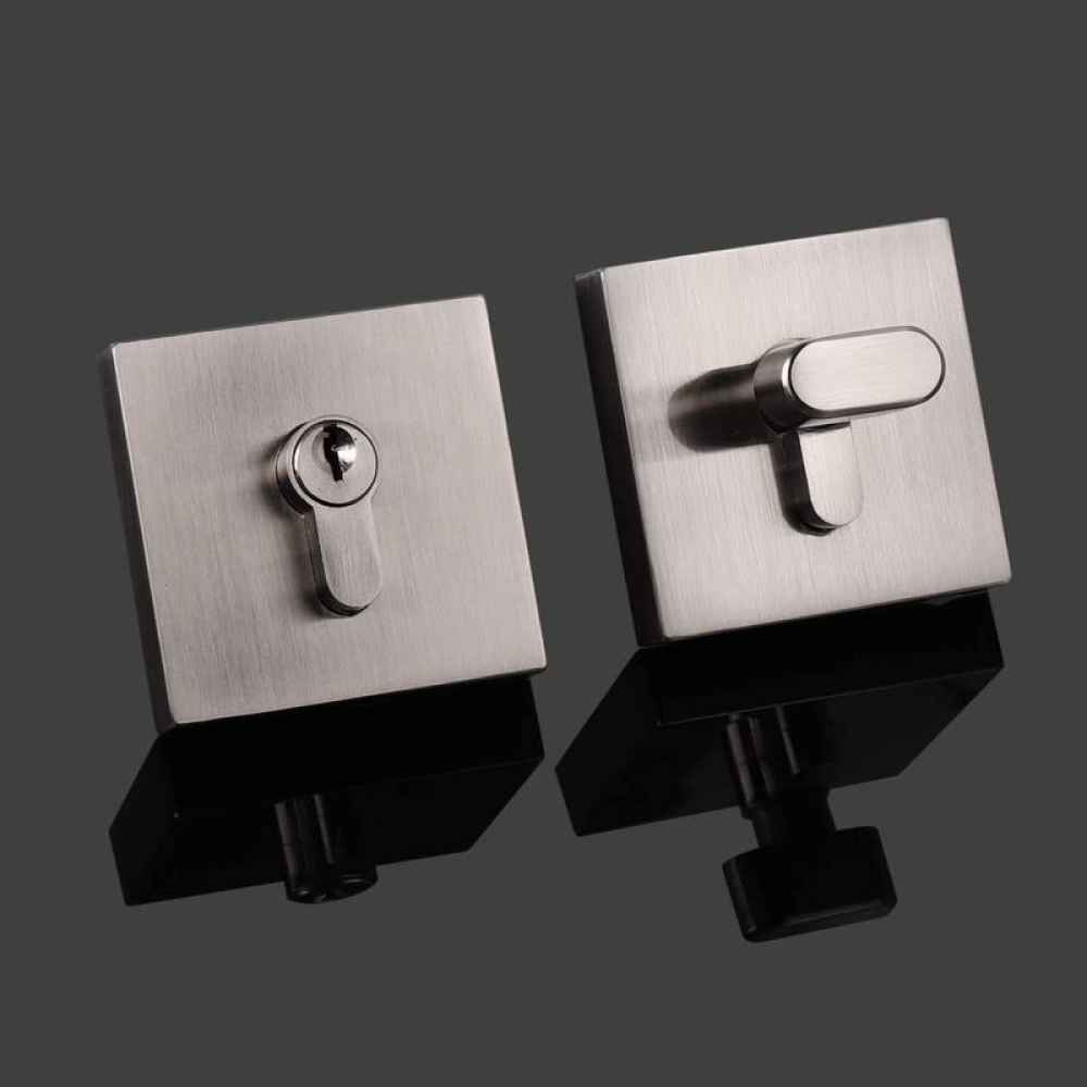 3.5-in. x 3.5-in. Stainless Steel Door Door Lock In Satin Nickel