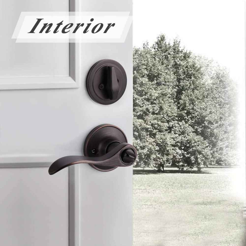 5-in. x 0.01-in. Stainless Steel Door Door Lock In Oil Rubbed Bronze