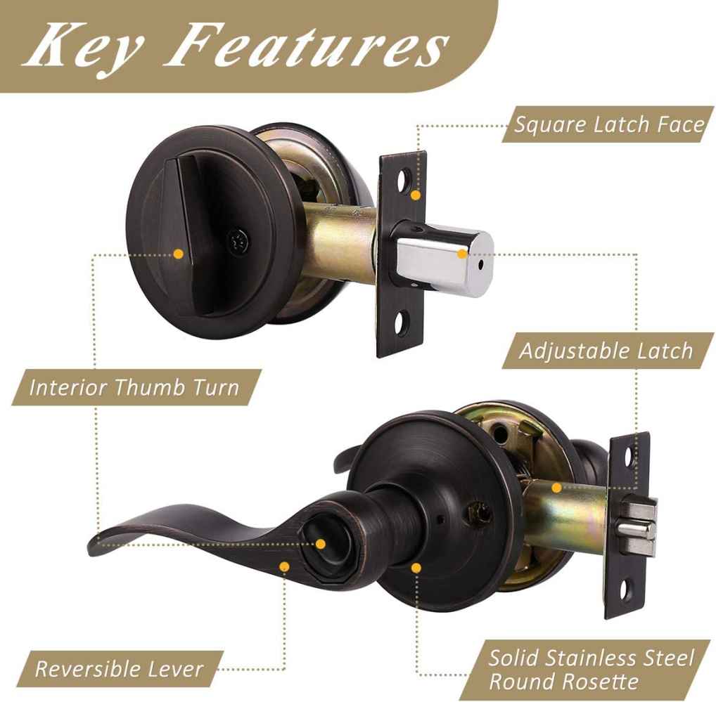 5-in. x 0.01-in. Stainless Steel Door Door Lock In Oil Rubbed Bronze