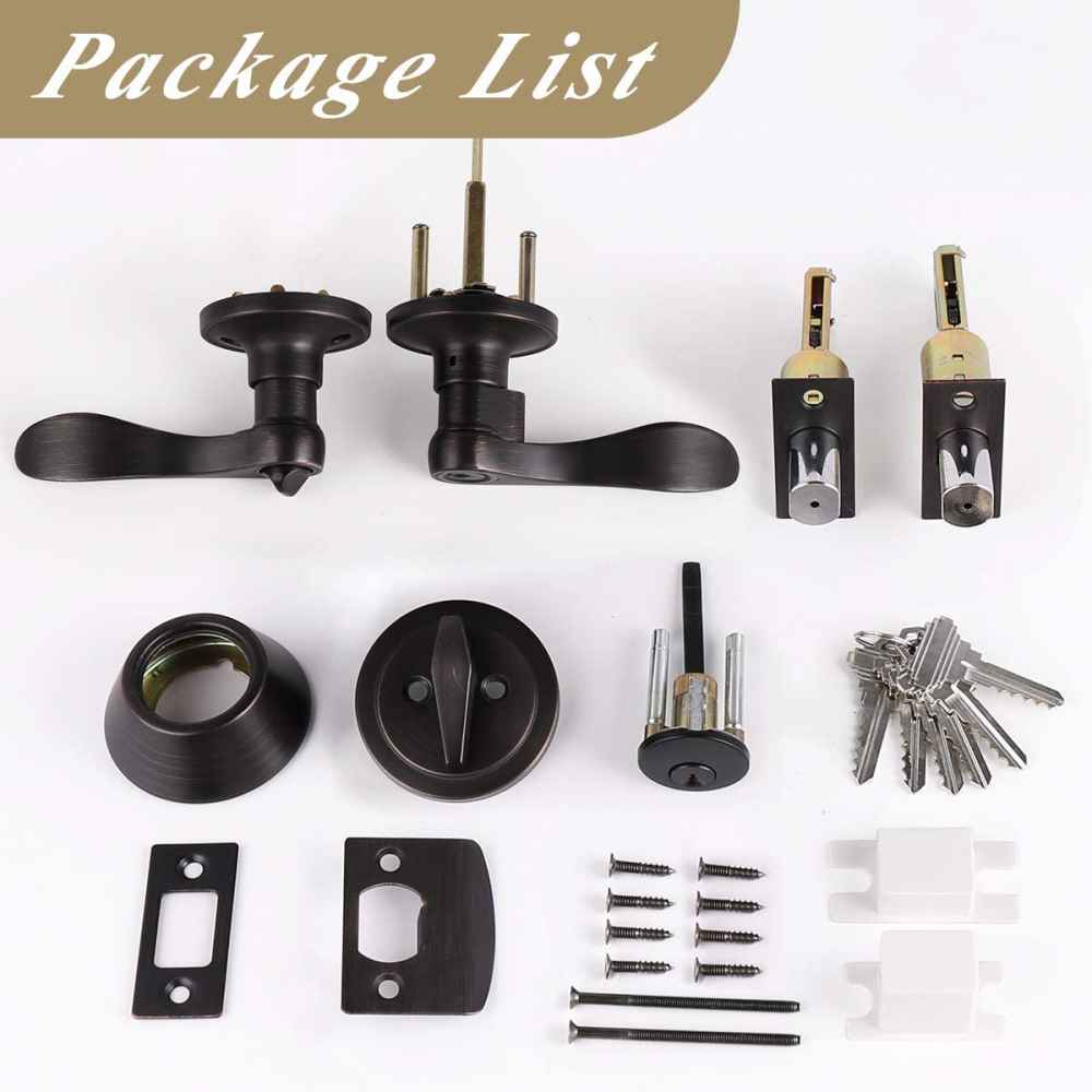 5-in. x 0.01-in. Stainless Steel Door Door Lock In Oil Rubbed Bronze