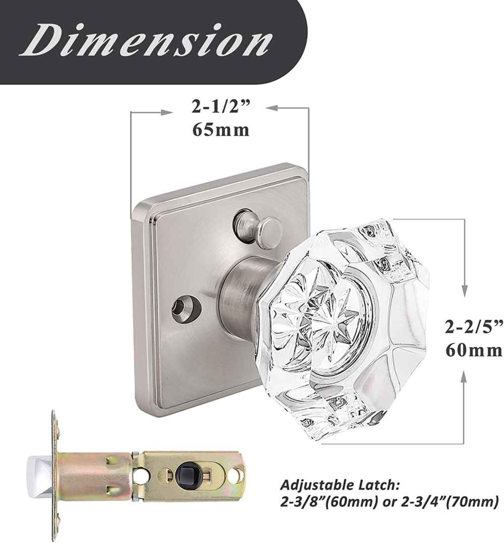 2.5-in. x 0.04-in. Zinc Alloy Door Door Lock In Satin Nickel