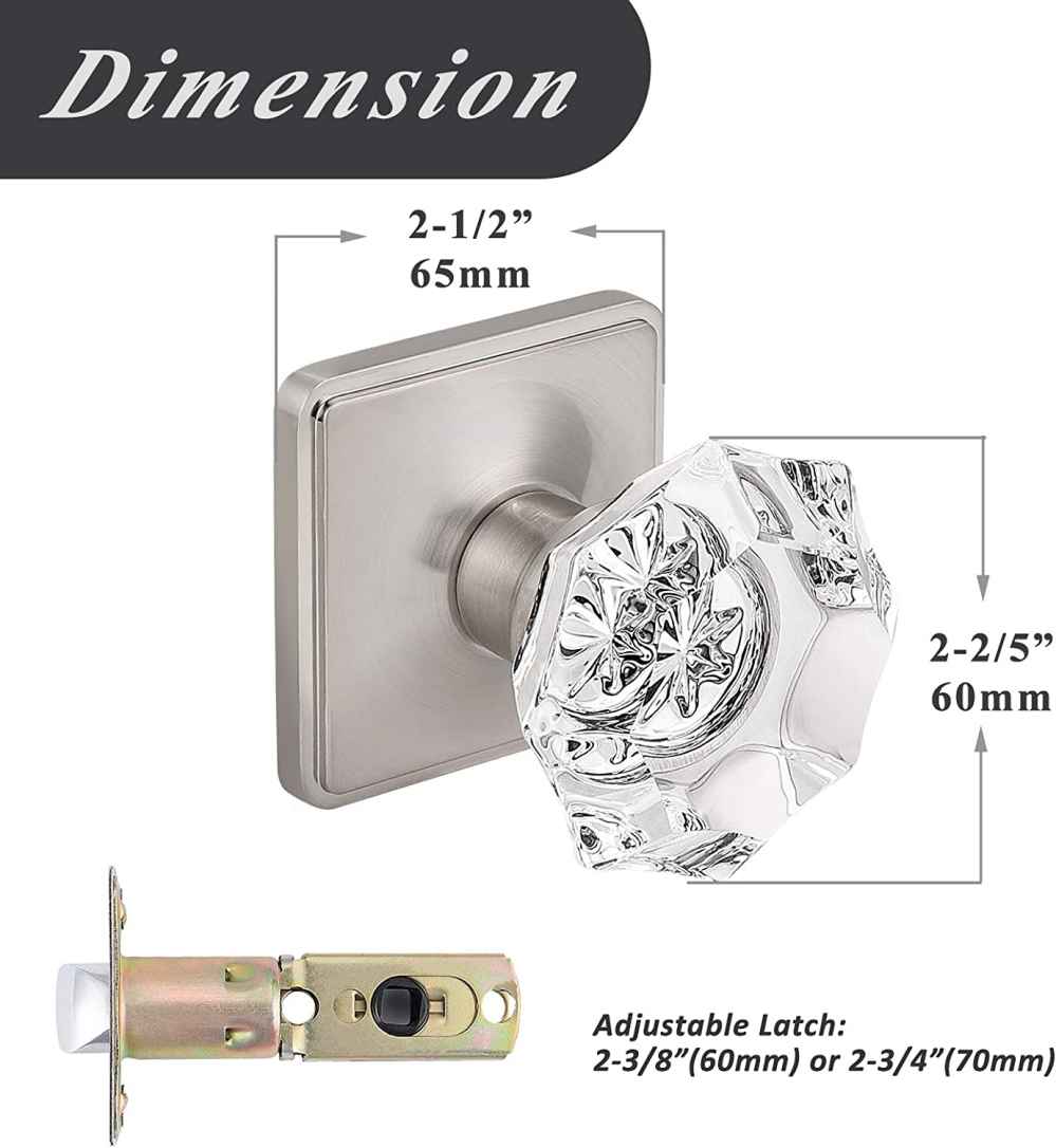 2.3-in. x 0.04-in. Zinc Alloy Door Door Lock In Satin Nickel