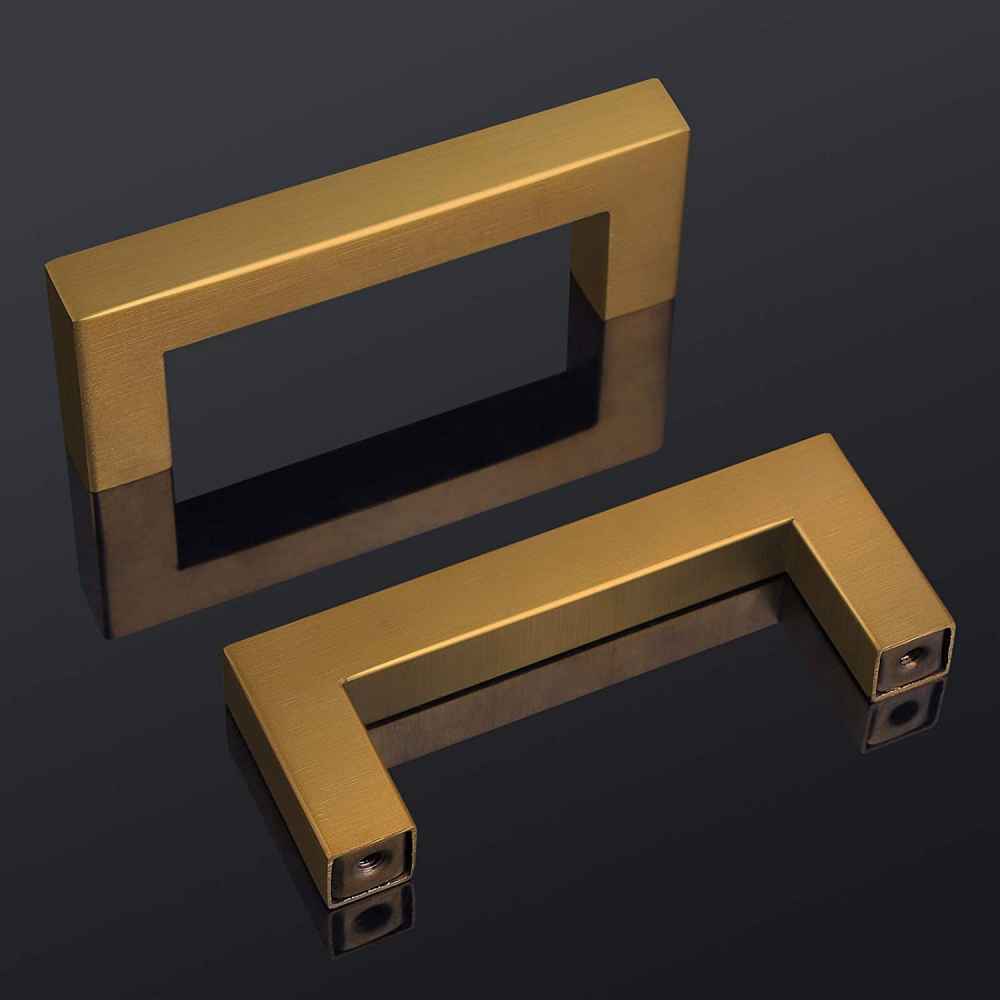 3.4-in. x 1.4-in. Stainless Steel Cabinet Cabinet Handle In Gold