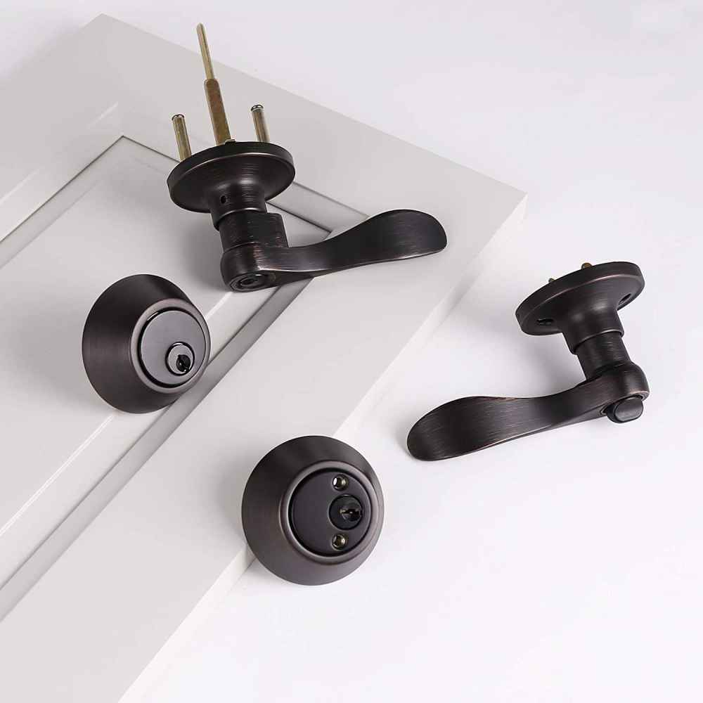 5-in. x 0.02-in. Stainless Steel Door Door Lock In Oil Rubbed Bronze