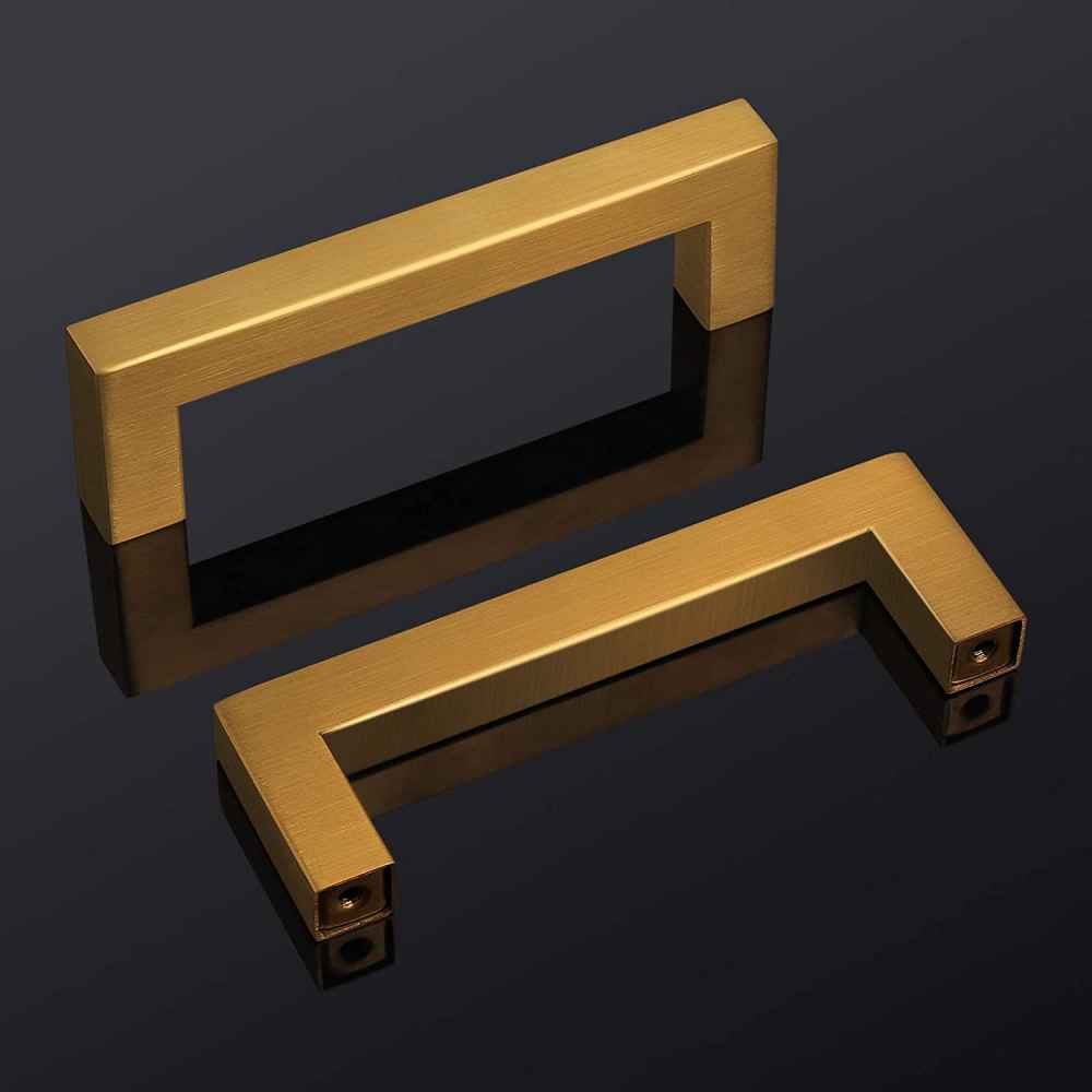 4.2-in. x 1.4-in. Stainless Steel Cabinet Cabinet Handle In Gold