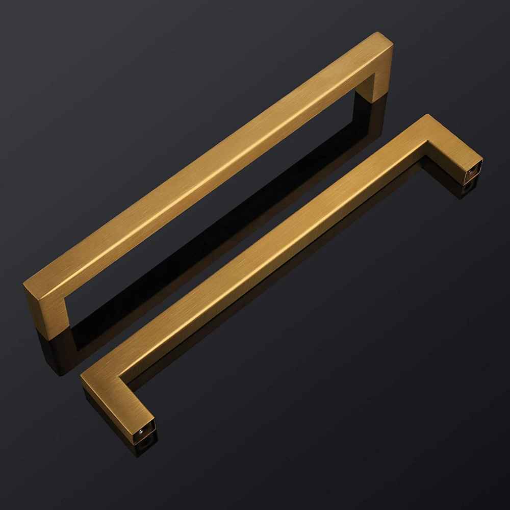 8-in. x 1.4-in. Stainless Steel Cabinet Cabinet Handle In Gold