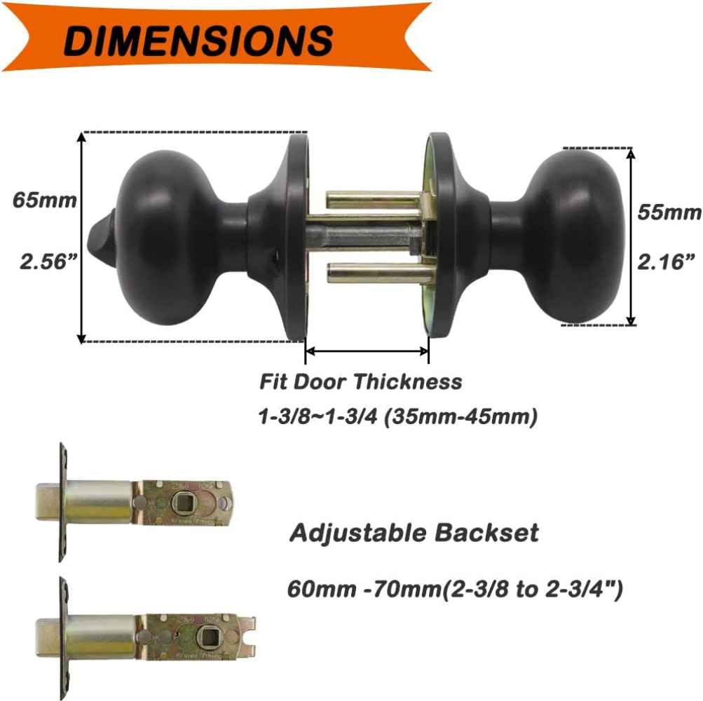 2.56-in. x 0.04-in. Stainless Steel Door Door Lock In Oil Rubbed Bronze
