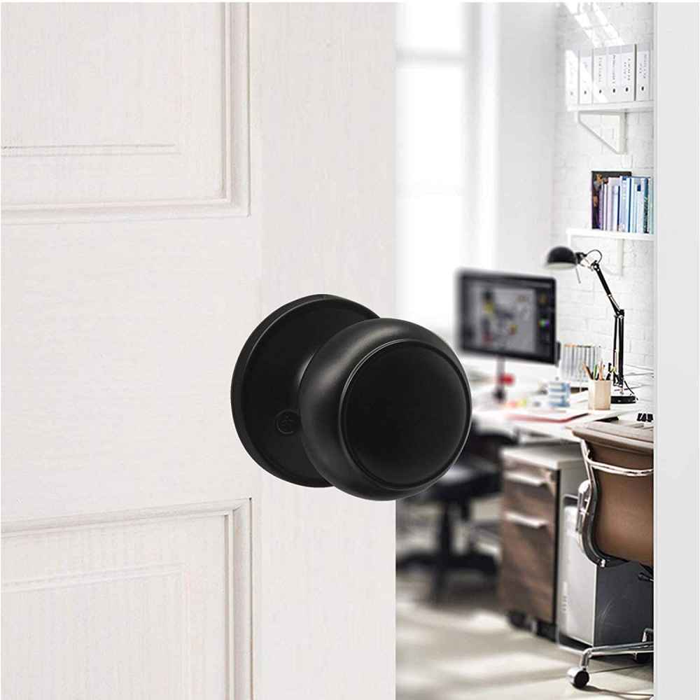 2.5-in. x 0.04-in. Stainless Steel Door Door Knob In Black