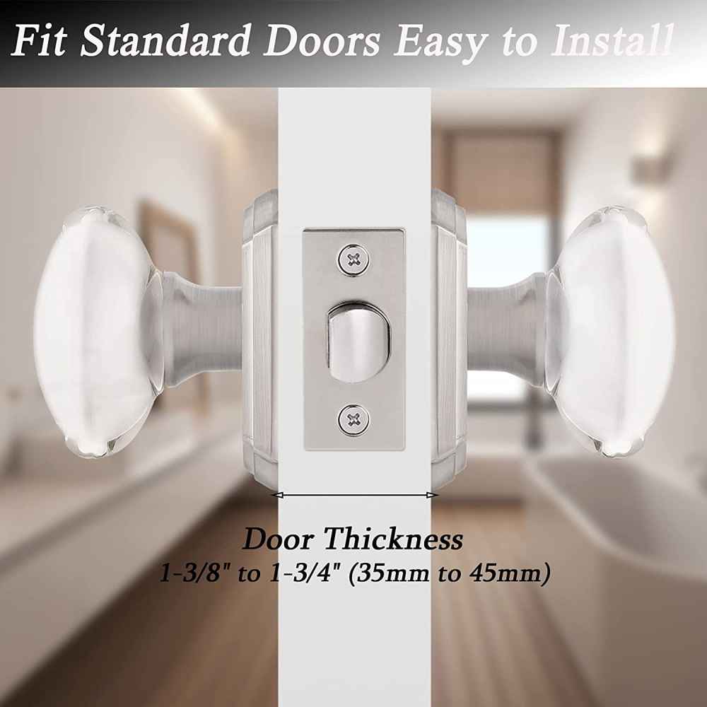 2.7-in. x 0.04-in. Zinc Alloy Door Door Lock In Brushed Nickel