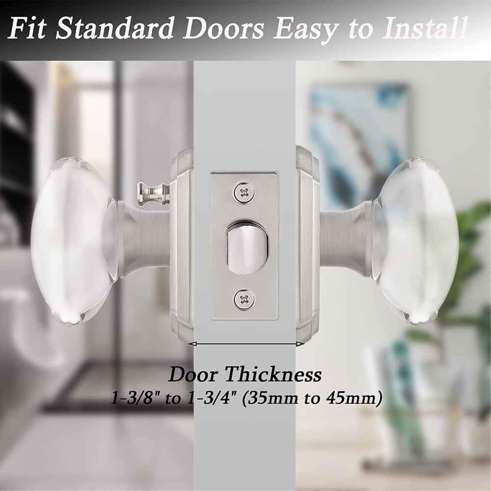 2.7-in. x 0.04-in. Zinc Alloy Door Door Lock In Brushed Nickel