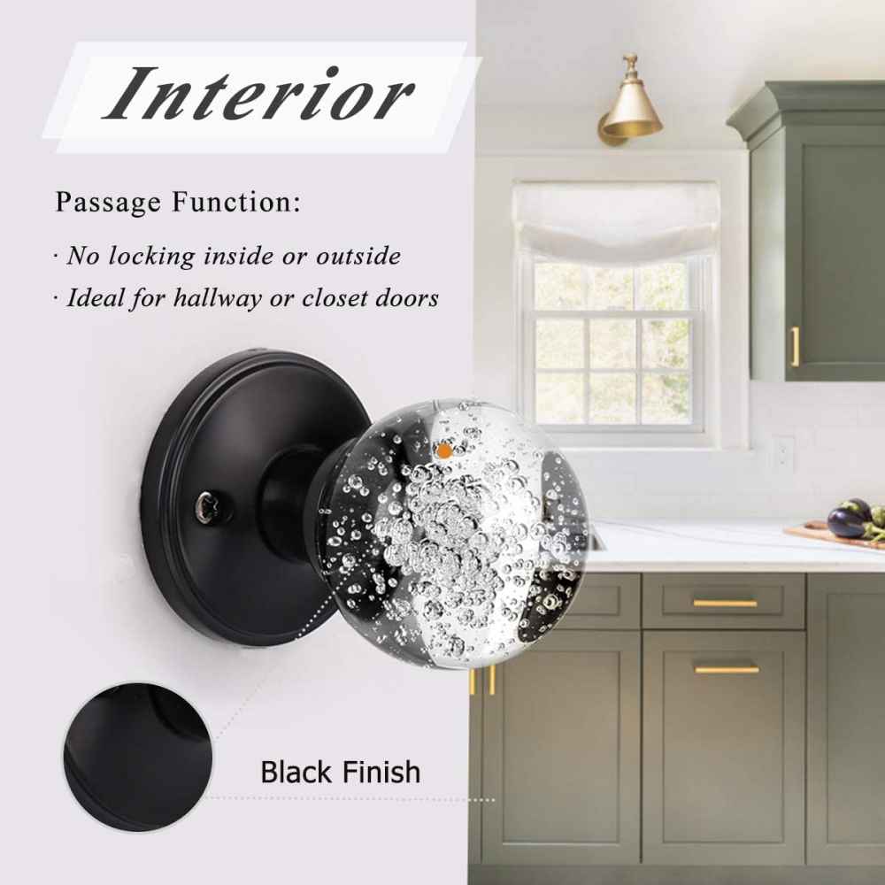 2.55-in. x 0.04-in. Zinc Alloy Door Door Lock In Black