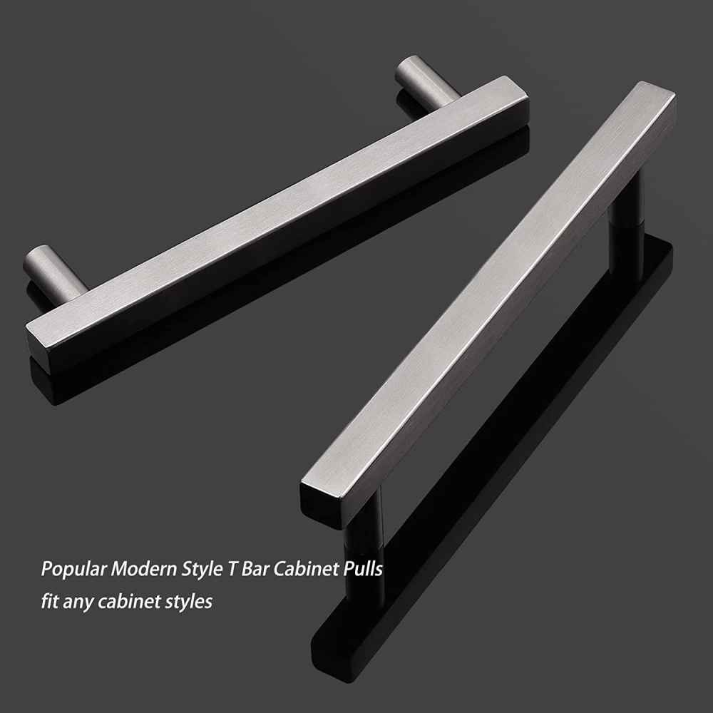6.3-in. x 1.3-in. Stainless Steel Cabinet Cabinet Handle In Brushed Nickel