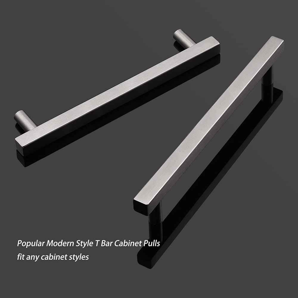 8.81-in. x 1.3-in. Stainless Steel Cabinet Cabinet Handle In Brushed Nickel