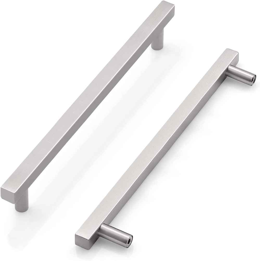 10-in. x 0.47-in. Stainless Steel Cabinet Cabinet Handle In Brushed Nickel